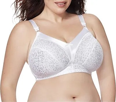 Just My Size Full Coverage Leopard Satin Wirefree Plus-Size Bra #1960 • $15.99