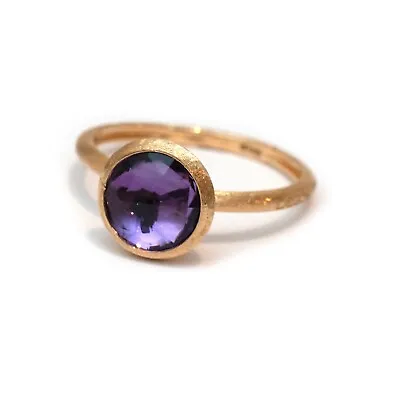 New Marco Bicego Jaipur Color 18K Yellow Gold & Amethyst Stackable Ring 7.25 • $895