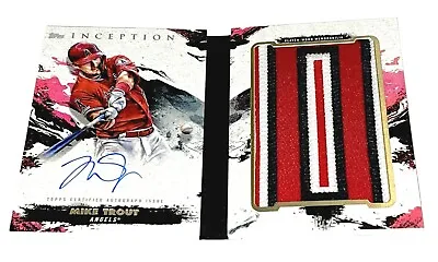 Mike Trout 2021 Topps Inception Baseball Auto Jersey Patch Booklet Card Rare /2 • $2499.99