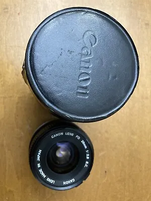 Canon FD 28mm F/2.8 S.C. Lens With Case • $45