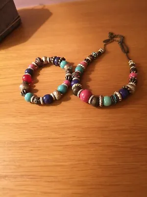 Beautiful Beaded Necklace And Bracelet Accesorize • £2.50