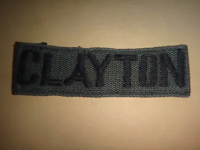 Vietnam War US Army Name Pocket Tape CLAYTON Subdued Patch • $6.50