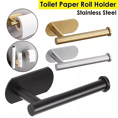 Mounted Toilet Paper Roll Holder Stainless Steel Hook Bathroom Wall Storage • $19.79