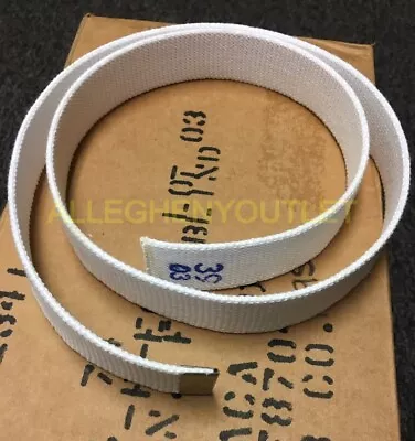 Lot Of 110 Replacement Military Canvas Web Belts 1.25  Wide X 39  Long WHITE NIB • $14.90