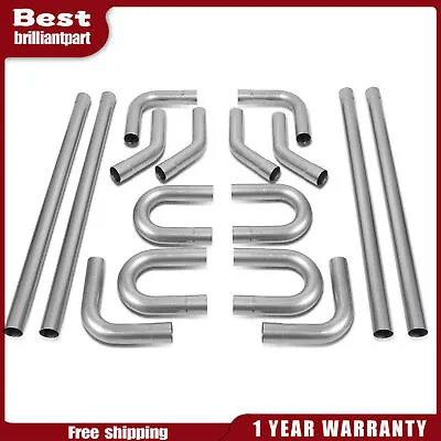 2.5 OD Diy Custom Exhaust Tubing Mandrel Bend Pipe Straight & U-bend Kit 16PCS • $144.99