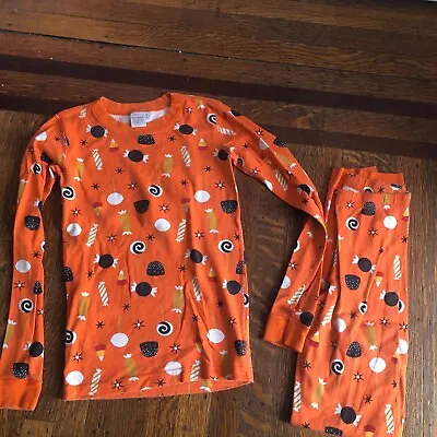 Hanna Andersson Halloween Candy Orange Pajamas Size 160 US 14 • $25