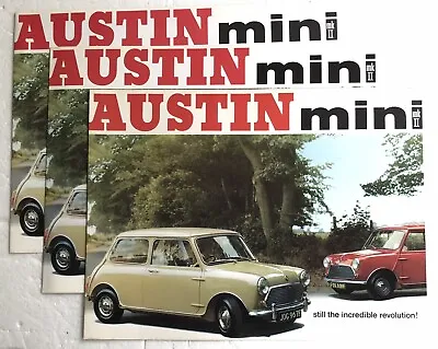 Lot Of 3 Color Factory Brochures Austin Mini Mk2 1968-1969 • $8.95