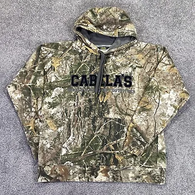 Cabela's Hoodie Men's Large Sweatshirt Woodland Camo ColorPhase Kangaroo Pocket • $24.99