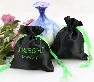  Black  Luxury Velvet Drawstring Gift Jewellery Bags Pouch Gift Bags 9.5x12CM • £0.99