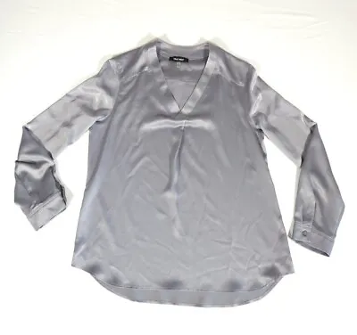 Nine West Shirt Adult Medium Sliver/Grey Long Sleeve V Neck Womens • $14.99