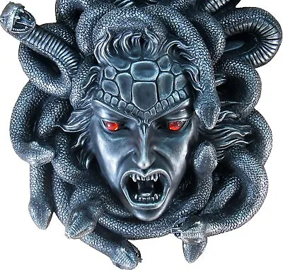 Medusa Wall Mounted 15  Gothic Head Sculpture Gorgon Head Statue Trophy Bust NEW • £49.99