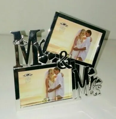 £7.99 • Buy The Leonardo Mr & Mrs Wedding Collection Silver Tone Photo Frame Lp25932