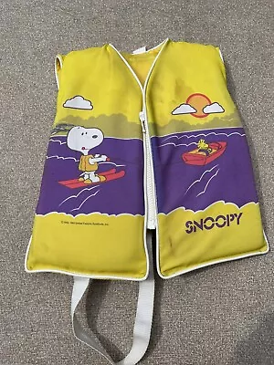 Vintage Stearns Snoopy Life Vest Jacket Peanuts  1965 Child Small 22 To 26 • $14.90