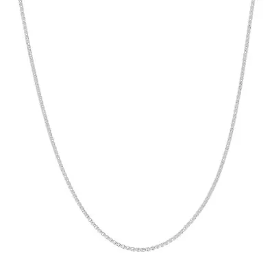 0.85mm Round Wheat Chain Necklace Real 14k White Gold • $130.99