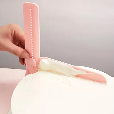 Edge Smoother Decorating Tool Cake Scraper Corner Leveling Adjustable Height DIY • £5.69