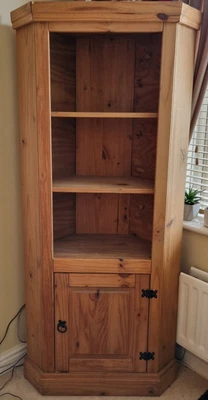 £20 • Buy Corona Corner Display Unit Bookcase Mexican Solid Pine