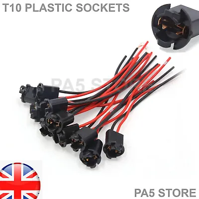 2x T10 PLASTIC W5W 501 Light Bulb Socket Holder -For LED Cars Or Bikes. QUALITY- • £3.49