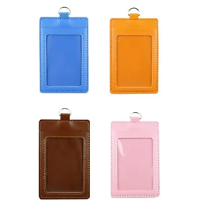 $4.49 • Buy Leather Vertical ID Badge Holder With Window And Card Slot (Size: 3 X 4.5 Inch)