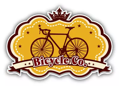 Vintage Bicycle Label Bicycle CO Car Bumper Sticker Decal • $2.95