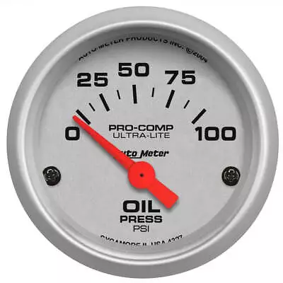 Autometer Ultra-Lite 2-1/16  Oil Pressure Gauge 0-100 Psi Short Sweep Electri... • $194.61