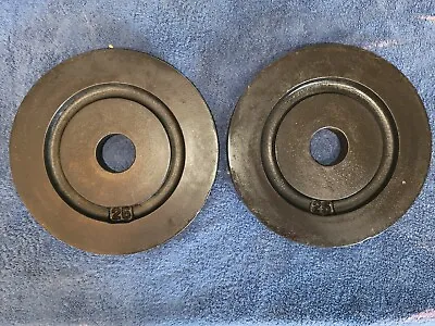 York Barbell Milled 25 LB Vintage Olympic Weight Plates  • $135