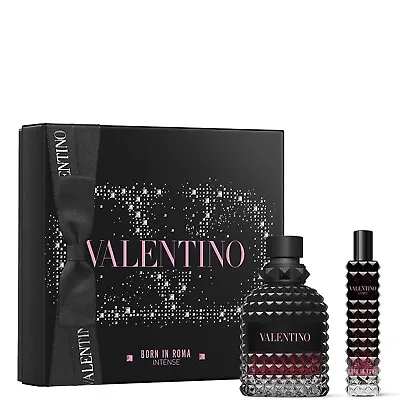 Valentino Born In Roma Intense 50ml + 15ml EDP Men's Fragrance Gift Set For Him • £69.95