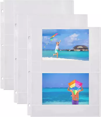Dunwell Photo Album Refill Pages - (4X6 Horizontal 25 Pack) For 100 Photos 3-R • $14.99