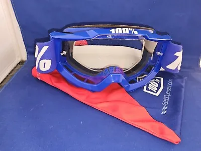 Reduced!  100% Blue Ride Goggles For ATV UTV Offroad Moto Riding Pre-owned Mint  • $10.99