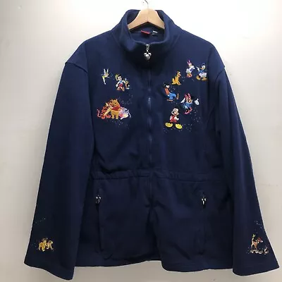 $100 • Buy Vintage Disney Fleece Jacket Bradford Exchange Lion King Mickey Cinderella 2XL