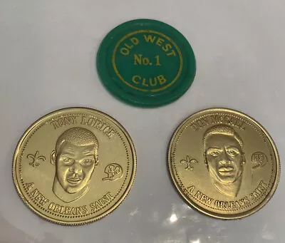 NFL #61 TONY LORICK SAINTS DON MCCALL #83 DOUBLOON MARDI GRAS COINs NEW ORLeans • $6.78