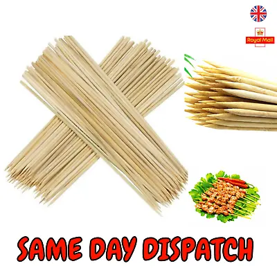 £3.39 • Buy 12-Inch Bamboo BBQ Skewers Sticks 150pcs For Barbecue Kebab Fruit Wooden Sticks