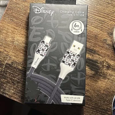Disney Mickey Mouse IPhone  Charging Cable -Type C To USB 6 Ft Cable • $15