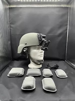 Sds Advanced Combat Helmet Made W/ Kevlar Ach Large  Rhino Mount Nice! • $289.99