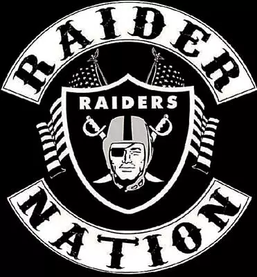 2 Las Vegas Raiders Oakland Nation Waterproof Vinyl Stickers 4x4 Decals • $4