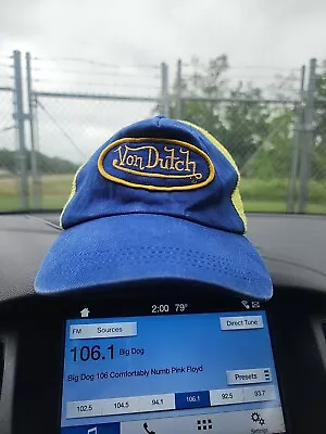 Vintage 2000s Von Dutch Trucker Hat Blue And Yellow • $25