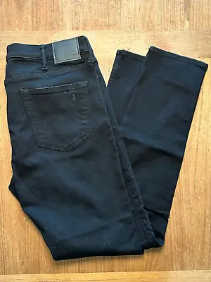 ABERCROMBIE & FITCH Men’s 38W X 34L Super Skinny Distressed Black Jeans Pants • $19