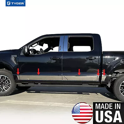 TYGER For 2021-2022 Ford F-150 SuperCrew 6.5' Bed Steel Chrome Rocker Panel Trim • $303