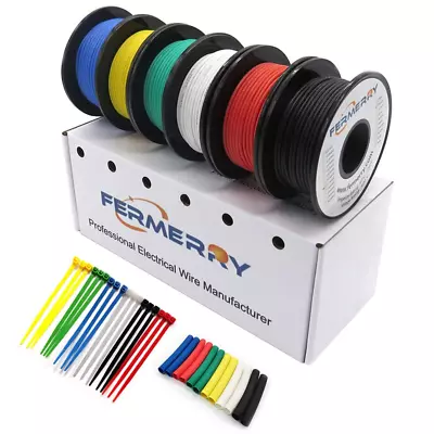 24 Gauge Stranded Wire Electrical Wire 24 AWG Silicone Cables Hook Up Wire Kit 6 • $14.11