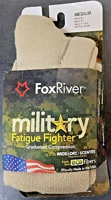 Fox River Military Fatigue Fighter OTC Compression Socks SAND Medium MPN #6036 • $9.99