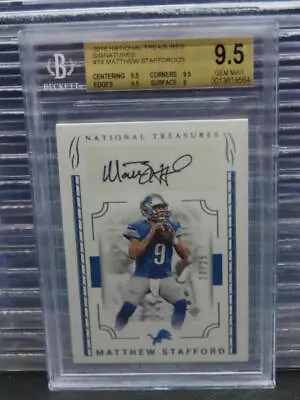 2016 National Treasures Matthew Stafford Autograph Auto #23/25 BGS 9.5 10 Lions • $6