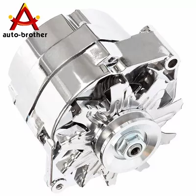 $86.86 • Buy FOR Chrome BBC SBC Chevy GM Alternator 1 Wire Street Rod-High Output ADR0335-C