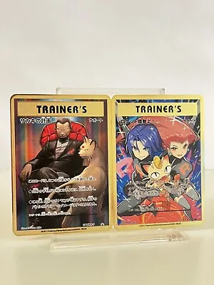 Pokemon Rocket&Giovanni’s 277 278/XY-P METAL GOLD CARD Collectible/Gift/Display • $25.99