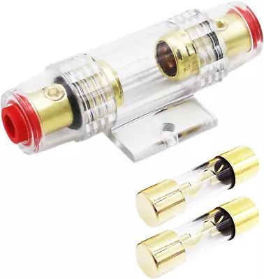 In-Line AGU Fuse Holder For 4-10 Gauge AWG Wire / 6 Gauge & 8 Gauge/With Two 60A • $13.03