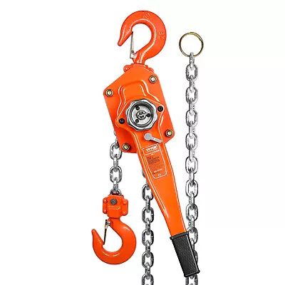 VEVOR Lever Block Chain Hoist G80 Ratchet Hoist 6600lb Capacity 20ft Lifter • £100.79