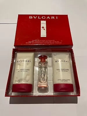 Men's BVLGARI Body Lotion Aftershave Balm &  15ml Au The ROUGE Gift Set • £8