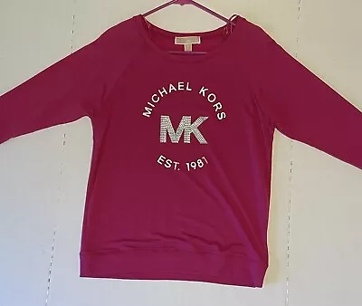 MICHAEL KORS Pink Pull Over Sweatshirt Women's Size Small • $16