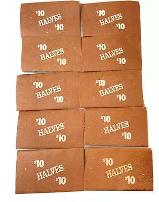 50c Vintage New Jersey USA $10 Halves Flat Tubular Roll Coin Wrappers LOT Of 10 • $18.50