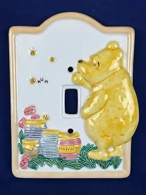 Disney Winnie The Pooh Ceramic Light Switch Plate Cover By Charpente 4.5x6.5  • $11.95