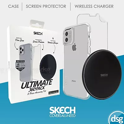 Skech Duo Case Cover / Wireless Charger / Screen Guard For IPhone 11 / Pro / Max • £14.99