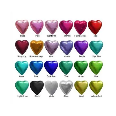 100 Chocolate Hearts-Choice Of Colours-Made With Cadbury Milk Chocolate • $22.90
